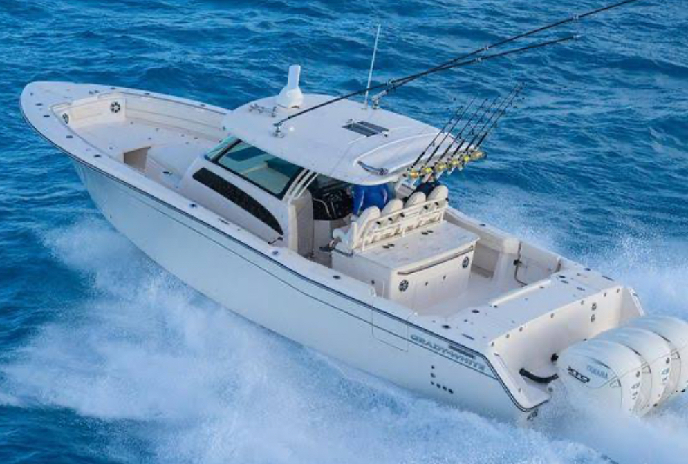 Fishing boat with equipment